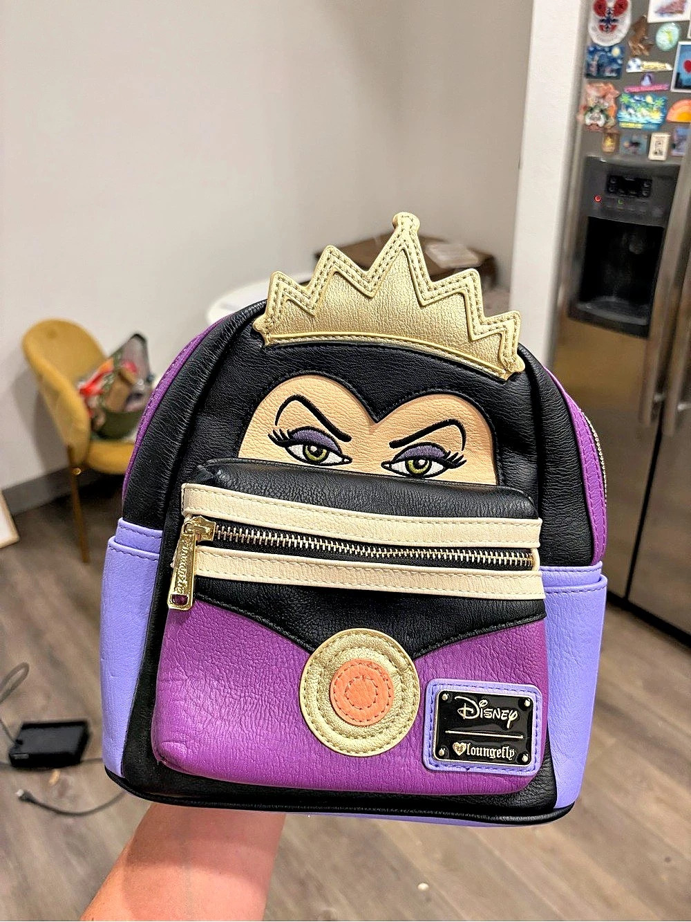 Disney Villains Evil Queen Backpack Purple & Black Backpack Like New